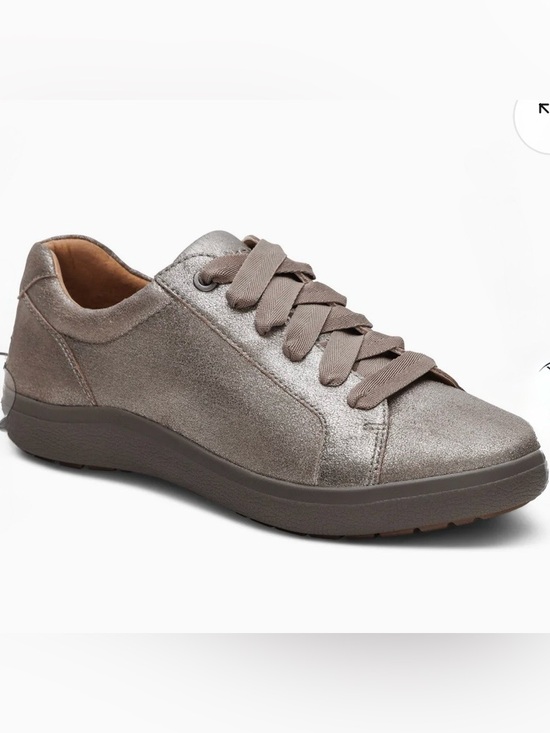 Aetrex Shoes - New Aetrex Courtney Brushed Silver Lace Up Sneakers